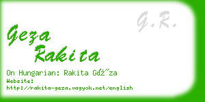 geza rakita business card